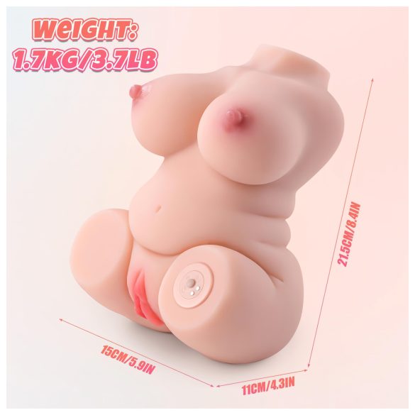 Lonely - Realistic Vibrating Torso Masturbator (Natural)
