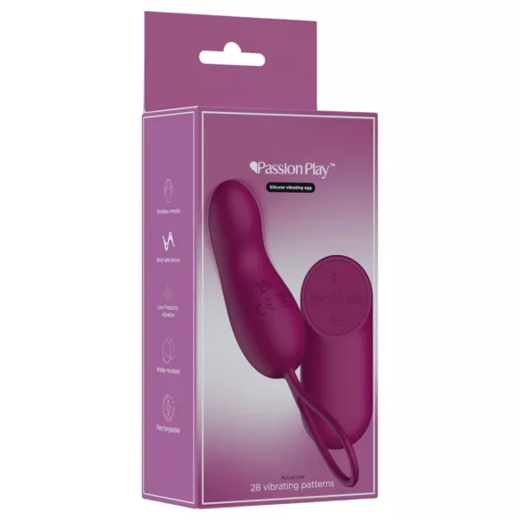 Passion Play - silicone vibrating love egg (purple)
