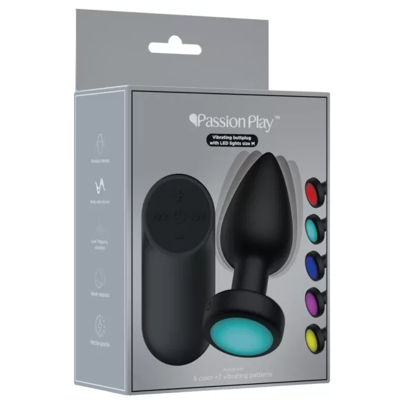 Passion Play - LED light‑up vibrating anal plug - size M