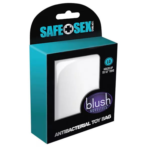 Safe Sex - Antibacterial Discreet Storage Bag - White (L)