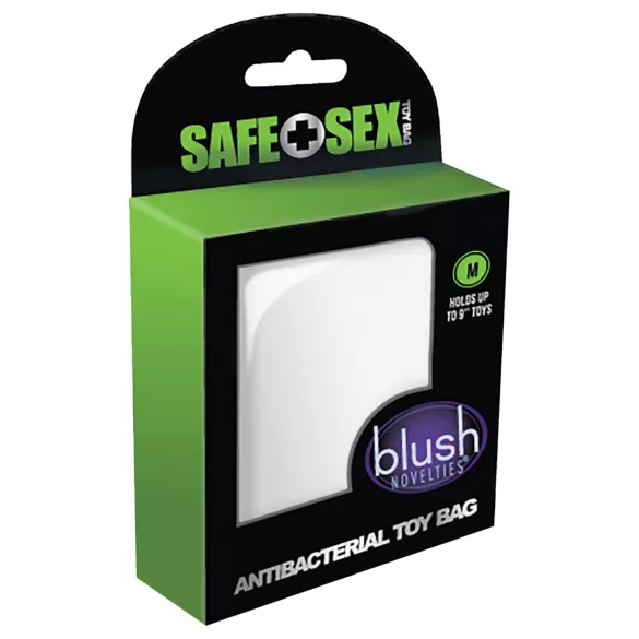 Safe Sex - Discreet Antibacterial Storage Bag - White (26x10cm)