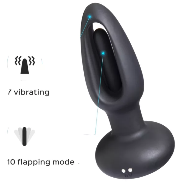 Honey Play Box Snuggy - Tongue-Style Anal Vibrator (Black)