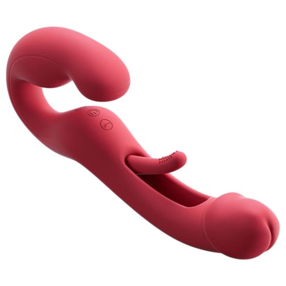 Honey Play Box Harmony Duo - Smart Strap-On Licking Vibrator (Red)