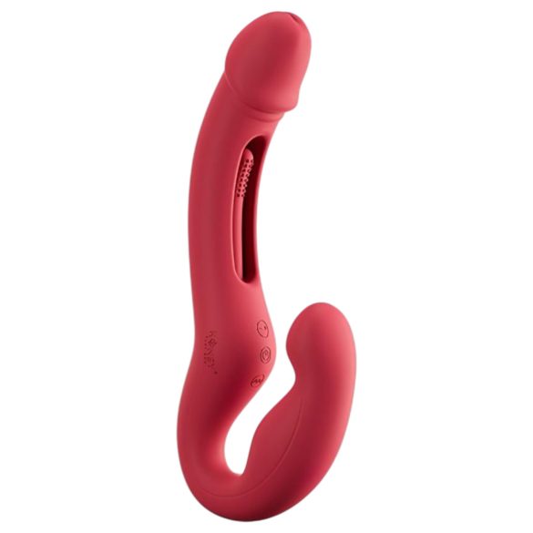 Honey Play Box Harmony Duo - Smart Strap-On Licking Vibrator (Red)
