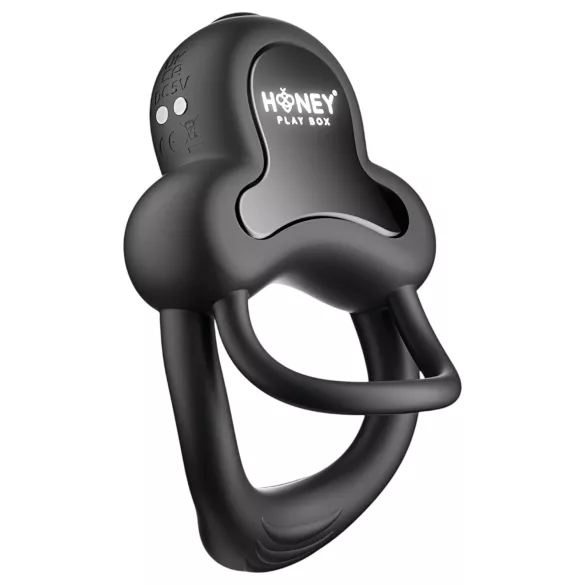 Honey Play Box Anello - Smart Vibrating Ring for Men (Black)