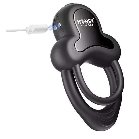Honey Play Box Anello - Smart Vibrating Ring for Men (Black)