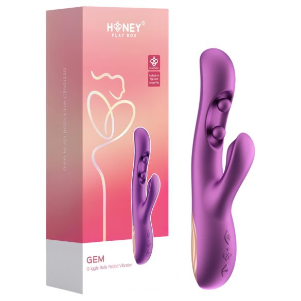 Honey Play Box Gem - Smart Beaded G-Spot & Clitoral Vibrator (Purple)