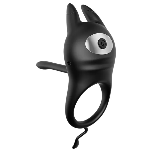 AlvUp - Vibrating Ring with Clitoral Stimulator (Black)