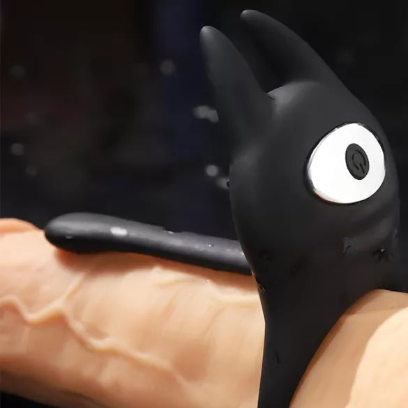 AlvUp - Vibrating Ring with Clitoral Stimulator (Black)