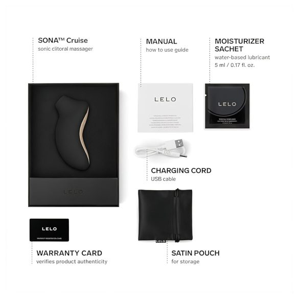 LELO Sona Cruise - Sonic Clitoral Massager (Black)