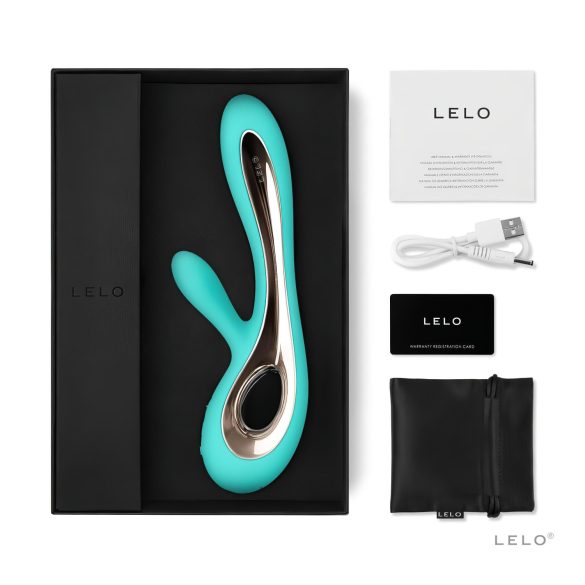 LELO Soraya 2 - Turquoise Waterproof Vibrator with Clitoral Arm