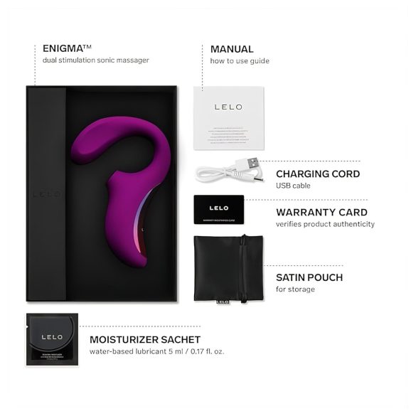 LELO Enigma - Rechargeable, Waterproof 2-in-1 G-Spot Vibrator (Purple)