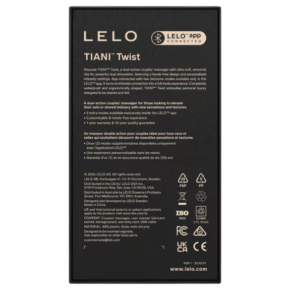 LELO Tiani Twist - smart couples’ vibrator (pink)
