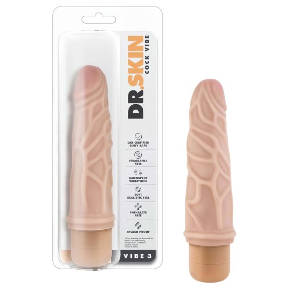 Dr. Skin Vibe No.3 - Realistic Vibrator (Natural)