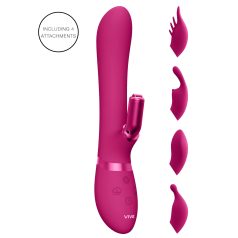  Vive Chou - Rechargeable, Interchangeable Head Clitoral Vibrator (Pink)