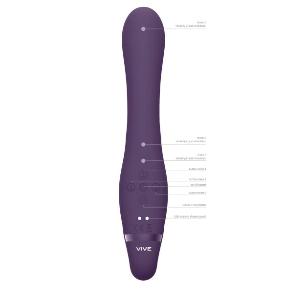 Vive Suki - Strap-On Vibrator Without Harness (Purple)