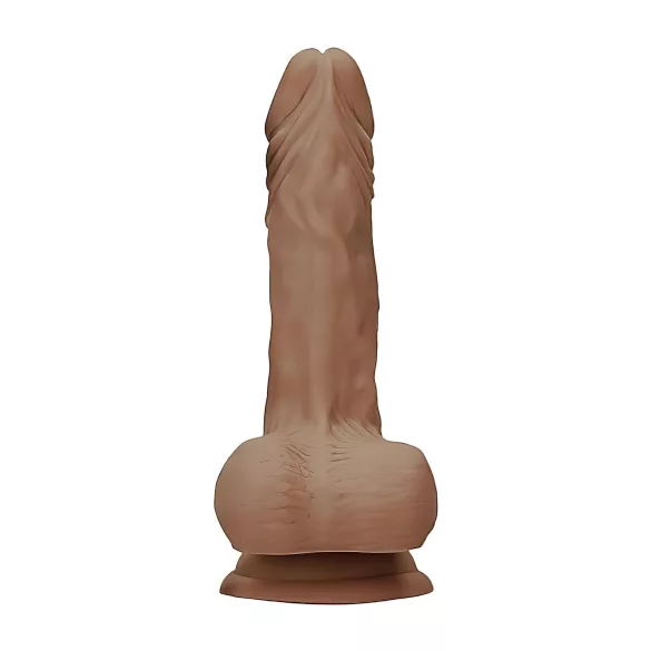 RealRock 7" Lifelike Dildo with Balls - Dark Natural