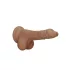RealRock 7" Lifelike Dildo with Balls - Dark Natural