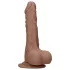 RealRock 7" Lifelike Dildo with Balls - Dark Natural