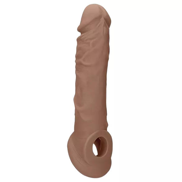 RealRock Penis Sleeve 8 - Dark Natural (21cm)