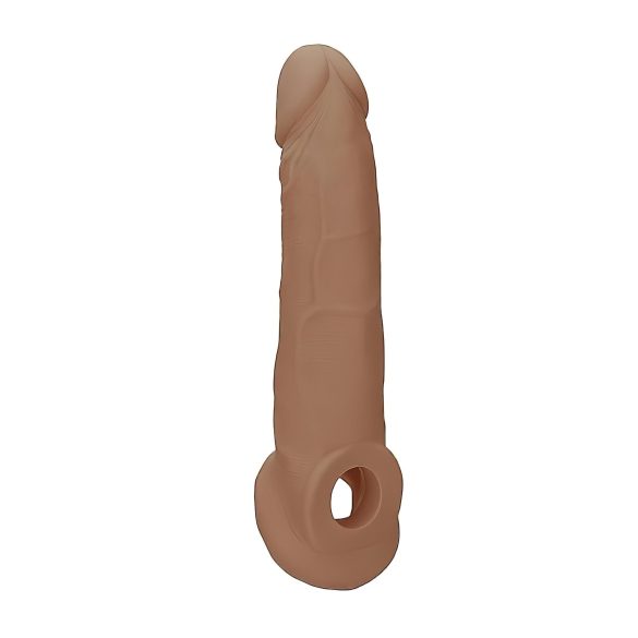 RealRock 9” Penis Sleeve - Dark Natural (21.5cm)