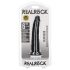 RealRock Slim Realistic Dildo - 6.1" (Black)