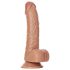 RealRock - Suction Cup Dildo with Balls - 15.5cm (Dark Natural)