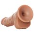 RealRock - Suction Cup Dildo with Balls - 15.5cm (Dark Natural)