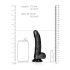 RealRock - Suction Cup Realistic Dildo - 6" (Black)