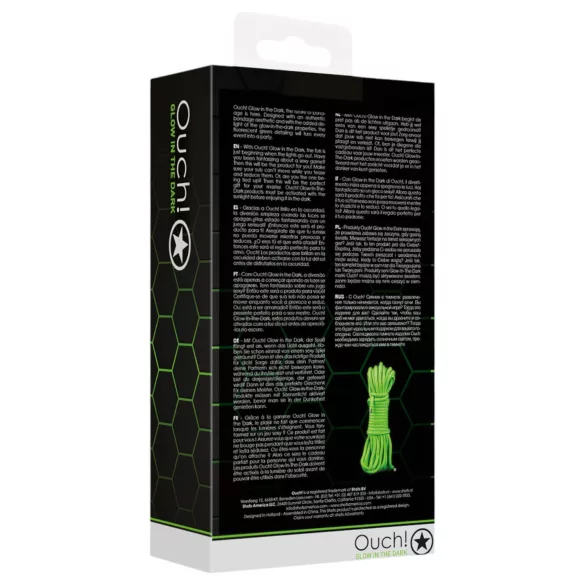 Ouch! - glow-in-the-dark bondage rope (5 m, green)