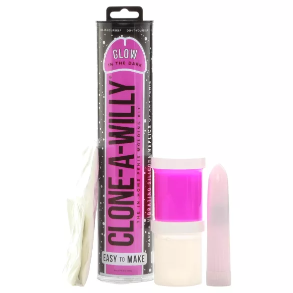 Clone-a-Willy - Glow-in-the-Dark Penis Clone Kit (Pink)