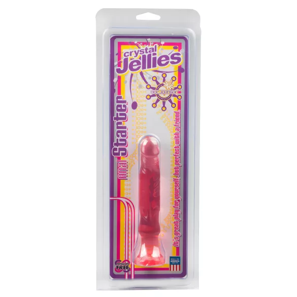 Crystal Jellies - Suction Cup Anal Dildo (Pink)