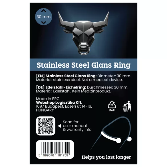 Stainless Steel Orgasm Delay Ring (30mm)