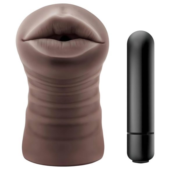Enlust Crystal - Vibrating Artificial Mouth with AI Images (Brown)