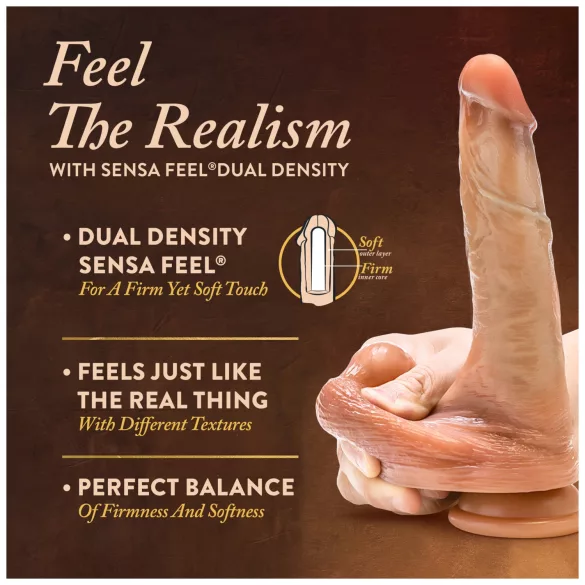 Blush Renaissance - realistic dildo with sliding foreskin (natural)