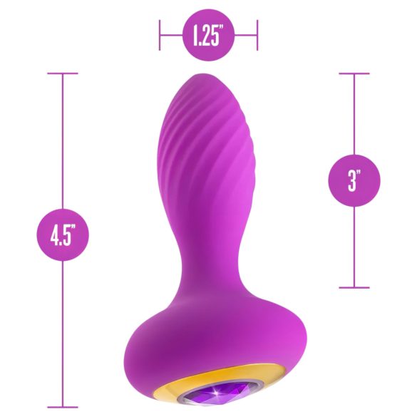 Oh My Gem – Vibrating Anal Plug with Gem (Purple)