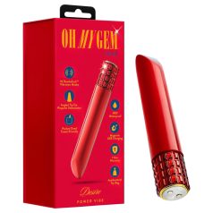 Oh My Gem - Rechargeable Lipstick Vibrator (Red)