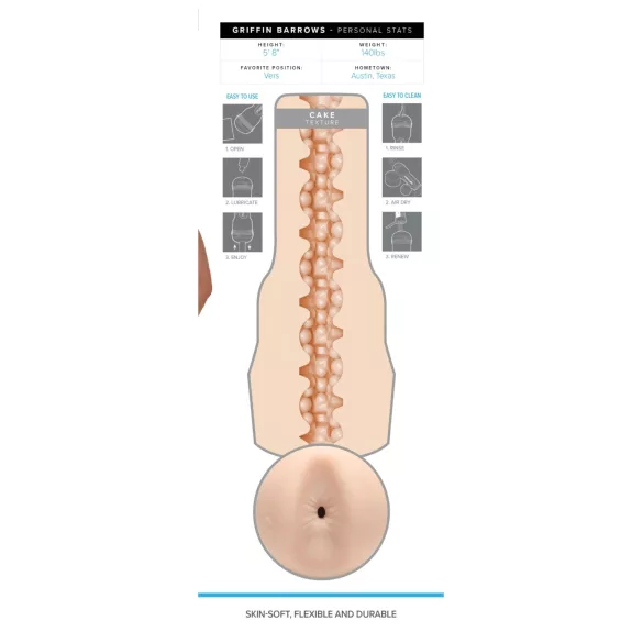 Fleshjack Griffin Barrows - Realistic Butt Masturbator (Natural)