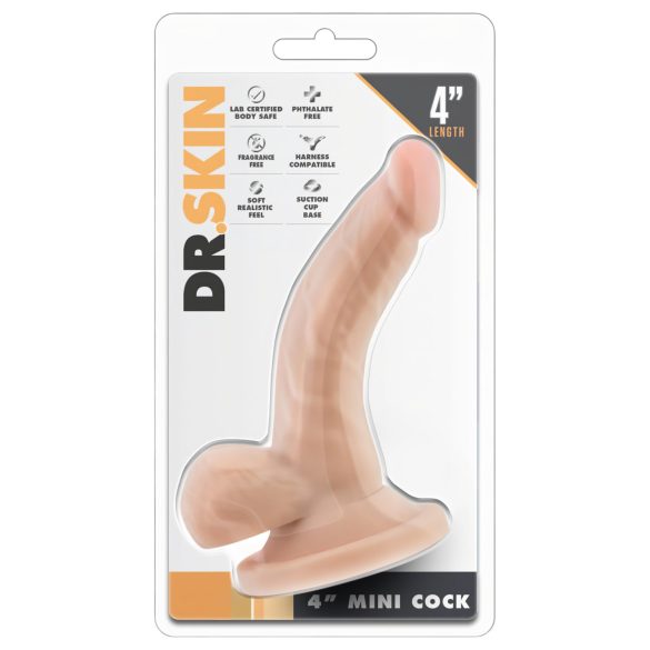 Dr. Skin 4 - Realistic Suction Cup Dildo with Balls - Natural (12cm)