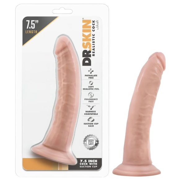 Dr. Skin 7.5" - Suction Cup Realistic Dildo - Natural (6.9")
