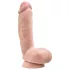 blush Dr. Skin Glide self-lubricating realistic dildo with balls - 21.5 cm