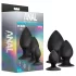 Anal Adventures Platinum Stout - Anal Plug Set - 3 Pieces (Black)