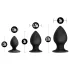Anal Adventures Platinum Stout - Anal Plug Set - 3 Pieces (Black)