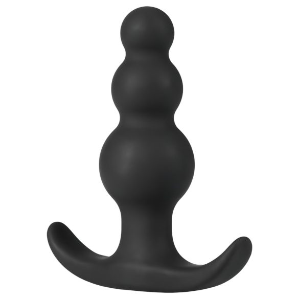 Anal Adventures Platinum - Beaded Anal Plug (Black)