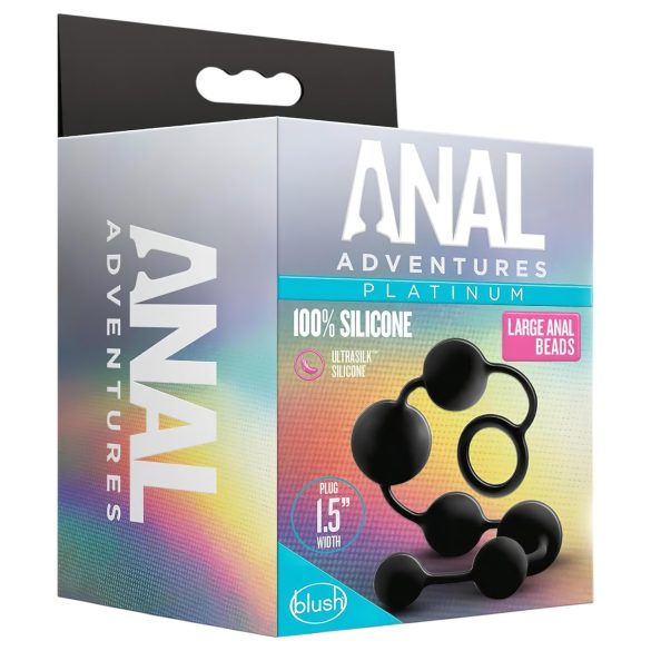 Anal Adventures L – Beaded Black Anal Dildo