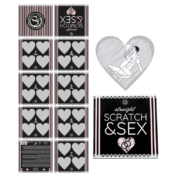 Secret Play Scratch & Sex Straight - scratch-off sex position game for couples (in 5 languages)