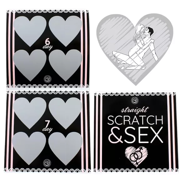 Secret Play Scratch & Sex Straight - scratch-off sex position game for couples (in 5 languages)