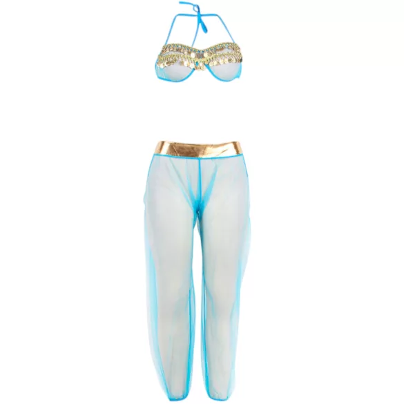 Subblime - Sexy Harem Lady Costume with Veil (Blue) - L/XL