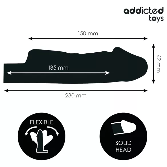 Addicted Toys - 23cm Translucent Penis Sleeve with Ball Ring