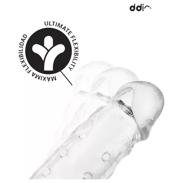 Addicted Toys - 23cm Translucent Penis Sleeve with Ball Ring